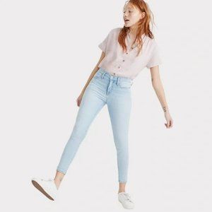 Madewell Light Wash 9” Mid Rise Skinny Crop Jeans